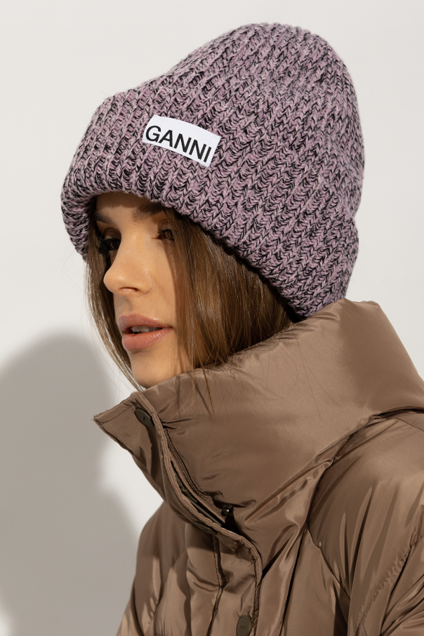 Ganni Beanie with logo Women's Accessories Vitkac